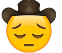 Sad cowboy emoji