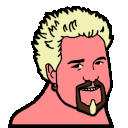 Guy Fieri party parrot animated emoji